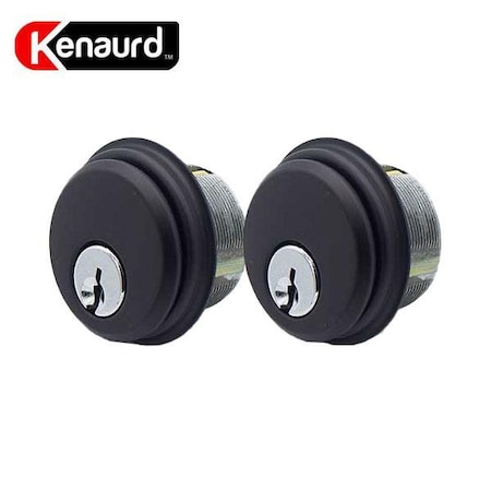 Kenaurd Kenaurd:ZINC Mortise Cylinder (KA2) - 1" - Anodized Bronze, PK 2 SMC01-DU-SC1